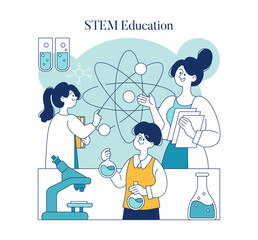 Education Trends. Flat Vector Illustration