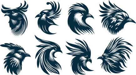 set of a bird silhouette vector image. birds illustration