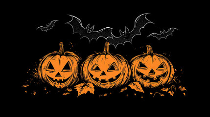 happy halloween Logo Design illustration