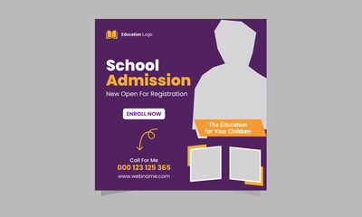 School Admission Social Media Design