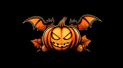 happy halloween Logo Design illustration