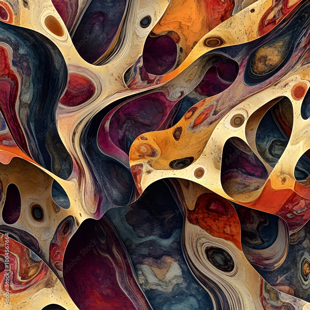 Poster captivating abstract background featuring a visually striking composition of vibrant multicolored sh