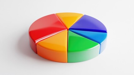 Obraz premium 3d pie chart for infographics and data presentation