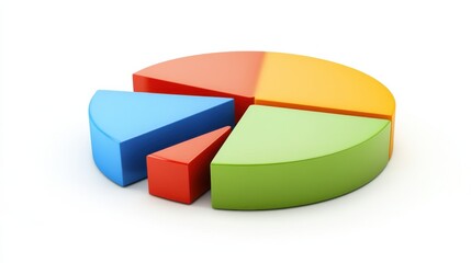 Obraz premium 3d pie chart for infographics and data presentation