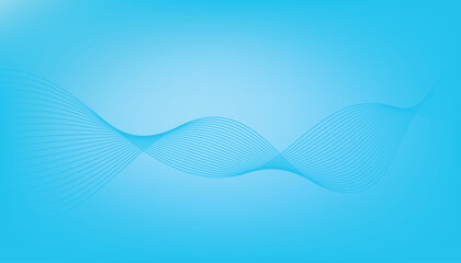 Abstract wave element for design. Digital frequency track equalizer. Stylized line art background. Vector illustration. Wave with lines created using blend tool. Curved wavy line, smooth stripe.