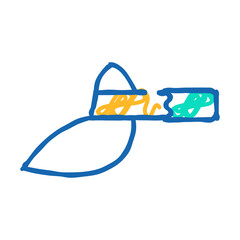 visor hat doodle icon sketch vector. visor hat sign. isolated symbol illustration