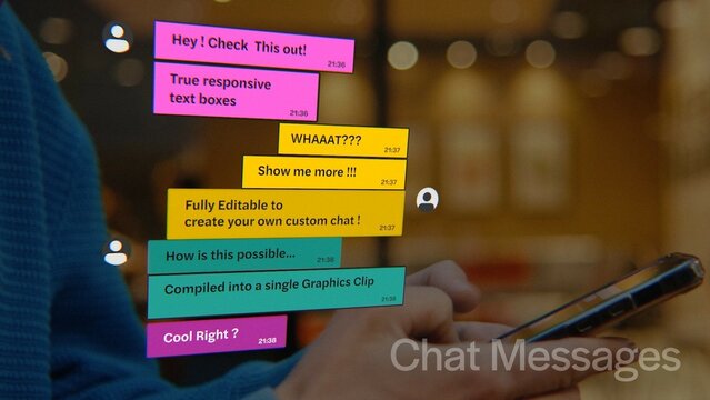 Colorful Responsive Chat Messages 