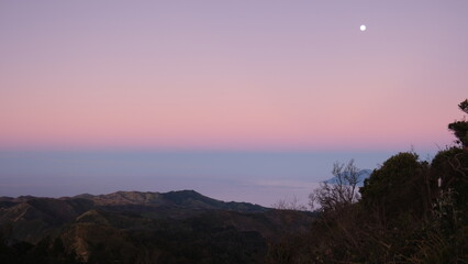 sunset in the mountains