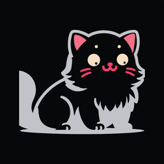 Cute cat vector art design, AND Illastration,
