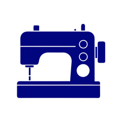 Sewing machine in blue style.