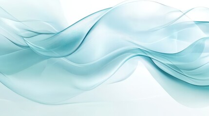 Obraz premium Aqua Flow: Abstract Teal Wave Swirl