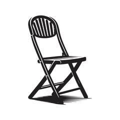 Folding Chair Silhouette Vector Illustration – Download Premium Designs