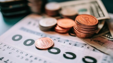 Close up of a no spend day calendar, challenge to save money by not spending