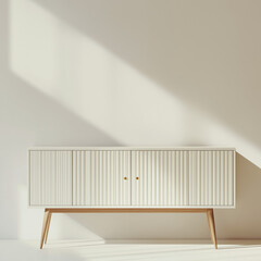 Light wood dresser in modern minimalist style