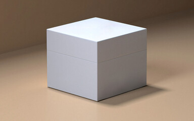 White Square Packaging Box