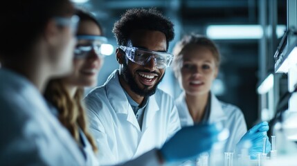 A group of diverse people working together to develop hydrogen technologies, emphasizing the collaborative effort towards a cleaner energy future