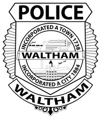 Waltham police badge  Blank outline vector SVG Badge, DXF, CNC Router File, Laser Engraving, Cricut Ezcad, Digital Cutting File for laser cutting