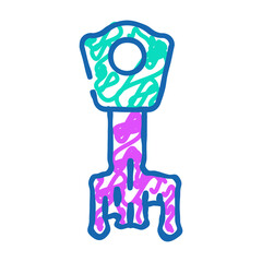 abstract key doodle icon sketch vector. abstract key sign. isolated symbol illustration