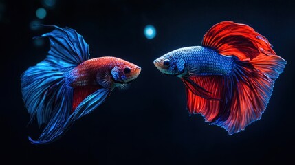 Fototapeta premium Two Siamese Fighting Fish