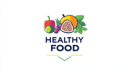  logo design featuring the text "HEALTHY FOOD," ideal for a health company