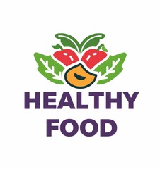  logo design featuring the text "HEALTHY FOOD," ideal for a health company