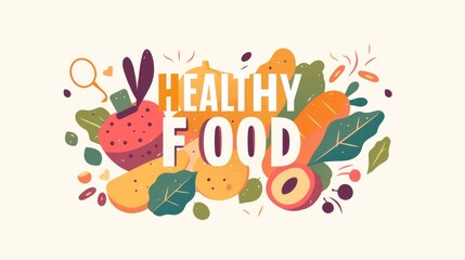  logo design featuring the text "HEALTHY FOOD," ideal for a health company