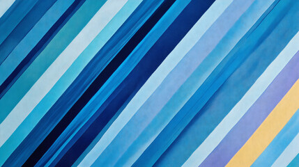 Obraz premium A minimalist pattern of blue diagonal lines in various hues. 