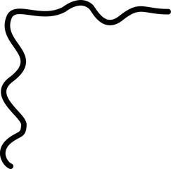 Curly border corner doodle vector design element