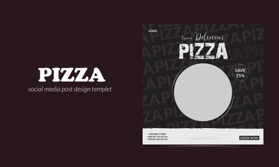 PIZZA SOCIAL MEDIA POST DESIGN TEMPLET