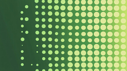  A minimalist grid of green dots with varying sizes. 