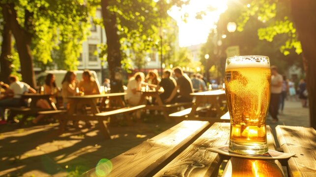 Beer on a Sunny Terrace