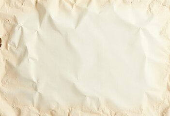 Obraz premium Crumpled Beige Vintage Paper Background for Textures and Design Projects