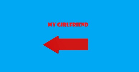 My girlfriend red arrow icon