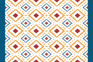 Ikat gold Abstract Ethnic Art, Seamless Pattern in Tribal, Folk Embroidery, and Mexican Style, Aztec Geometric Ornament Print, Design for Carpet, Wallpaper, Wrapping, Fabric, Clothing