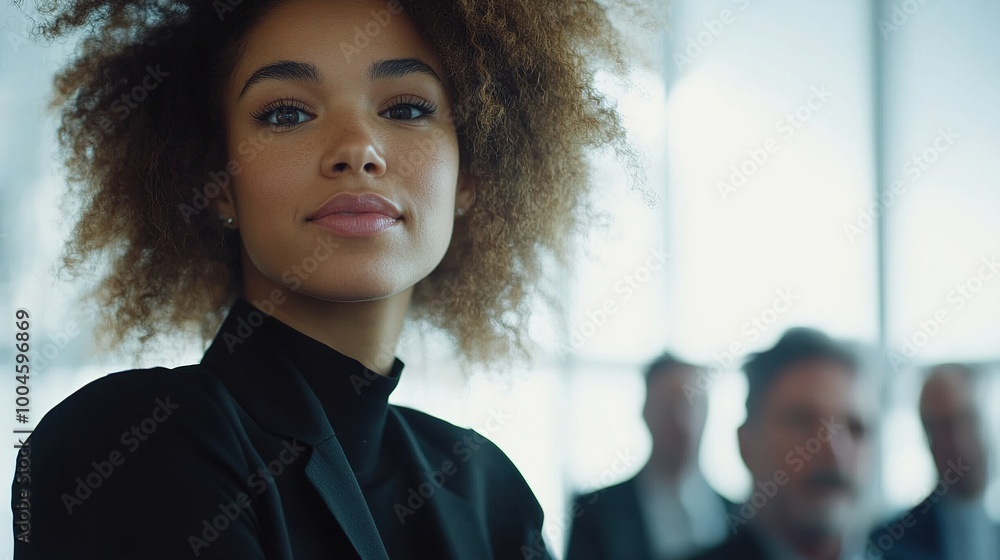 Poster Confident Young Woman in Professional Setting