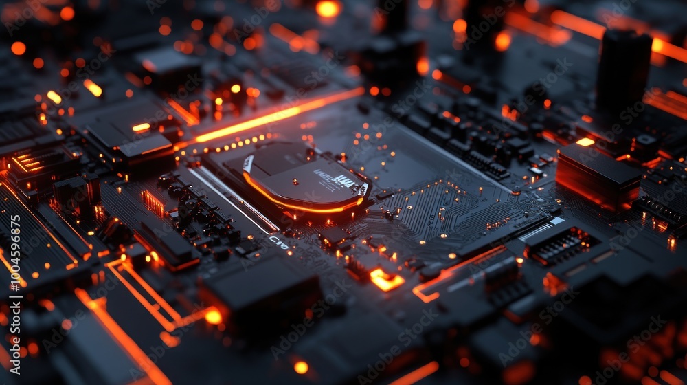 Poster background processor chip technology components circuit computer central cpu integrated background b