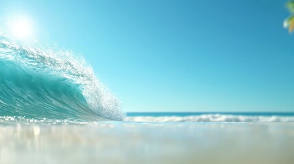 Serene Ocean Wave on a Bright Sunny Day