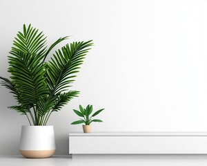Obraz premium Bright clinic reception area with sleek white desk, modern lighting, and minimalist seating, Clinic reception, modern and inviting