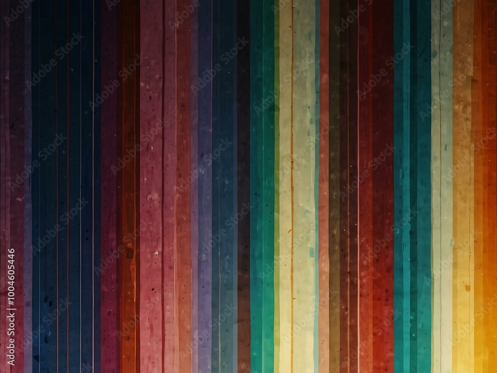 Poster abstract background with colorful vertical stripes and lines.