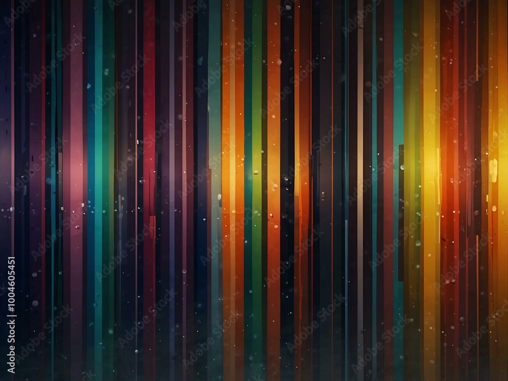 Poster abstract background with colorful vertical stripes and lines.