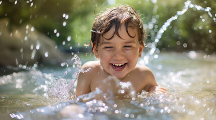 child in the water