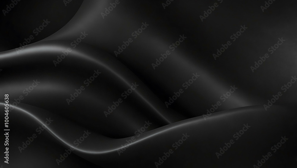 Poster abstract black surface with smooth, curved lines and subtle texture.