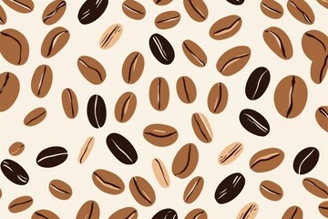 Obraz premium Coffee Beans pattern backgrounds coffee bean.
