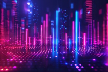 Fototapeta premium A colorful, abstract background with many dots and lines, generative ai image