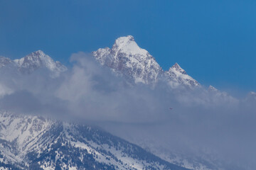 snow covered mountains