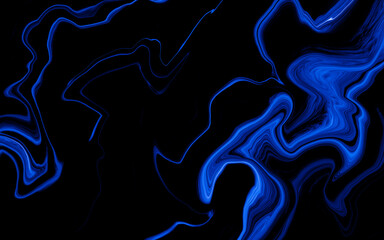 Marble rock texture blue ink pattern liquid swirl paint black dark that is Illustration background for do ceramic counter tile white that is abstract waves skin wall luxurious art ideas concept.