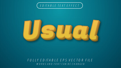 Usual editable text effect. Headline, Typography.