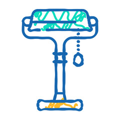 workplace table lamp doodle icon sketch vector. workplace table lamp sign. isolated symbol illustration