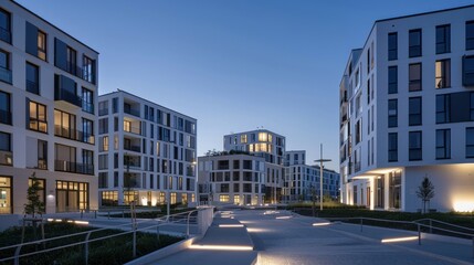 Fototapeta premium Modern Architecture in the Twilight