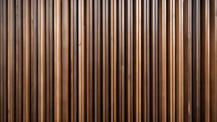 Obraz premium Modern wooden paneling creates a warm and inviting atmosphere in a contemporary interior design setting. Generative AI